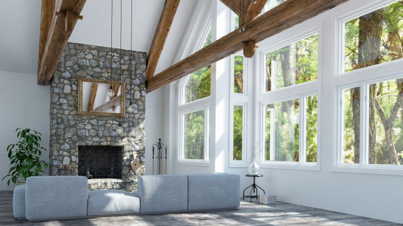 Picture Windows in a Living Room